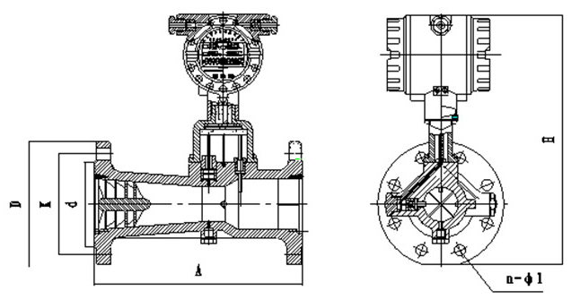 天然氣流量計(jì)外形圖